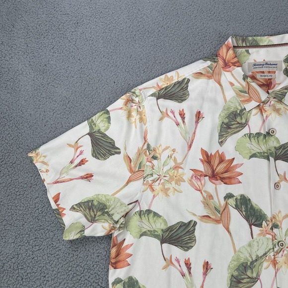 Tommy Bahama Heritage Tortola Silk Floral Hawaiian Shirt Men 2XL‎ Original Fit - Picture 10 of 16